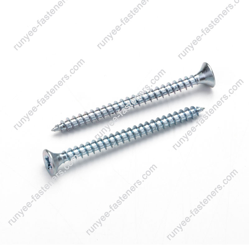 DIN7505 Pozi Double Countersunk Flat Head Chipboard Screw