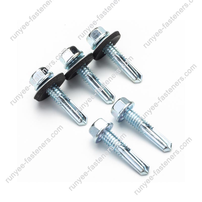 Hex Washer Head Self Drilling Roofing Screw No.5 With EPDM