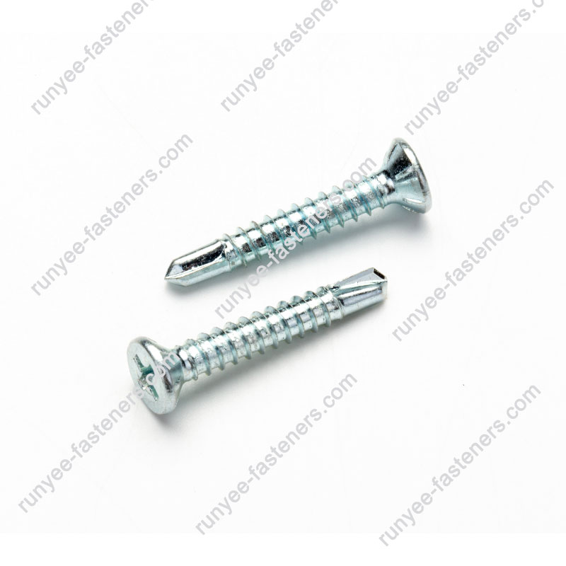 Phillips Flat Head PVC Window Self Drilling Screw Coarse Thread